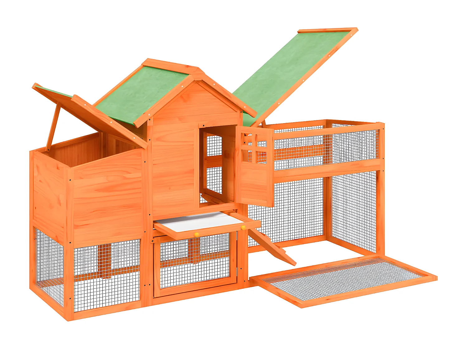 Poulailler marron 186,5x58,5x113 cm bois massif de pin RG3Q37822