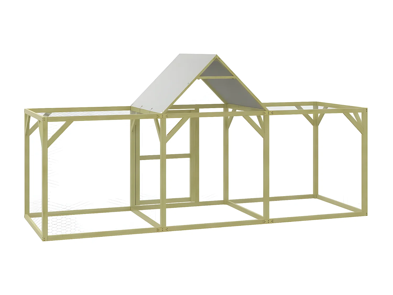 Poulailler 300x100x150 cm Bois de pin massif imprégné RG3Q85543
