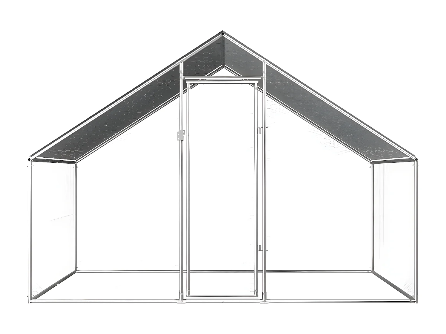 Poulailler d'extérieur 2,75 x 2 x 1,92 m Acier galvanisé RG3Q36775