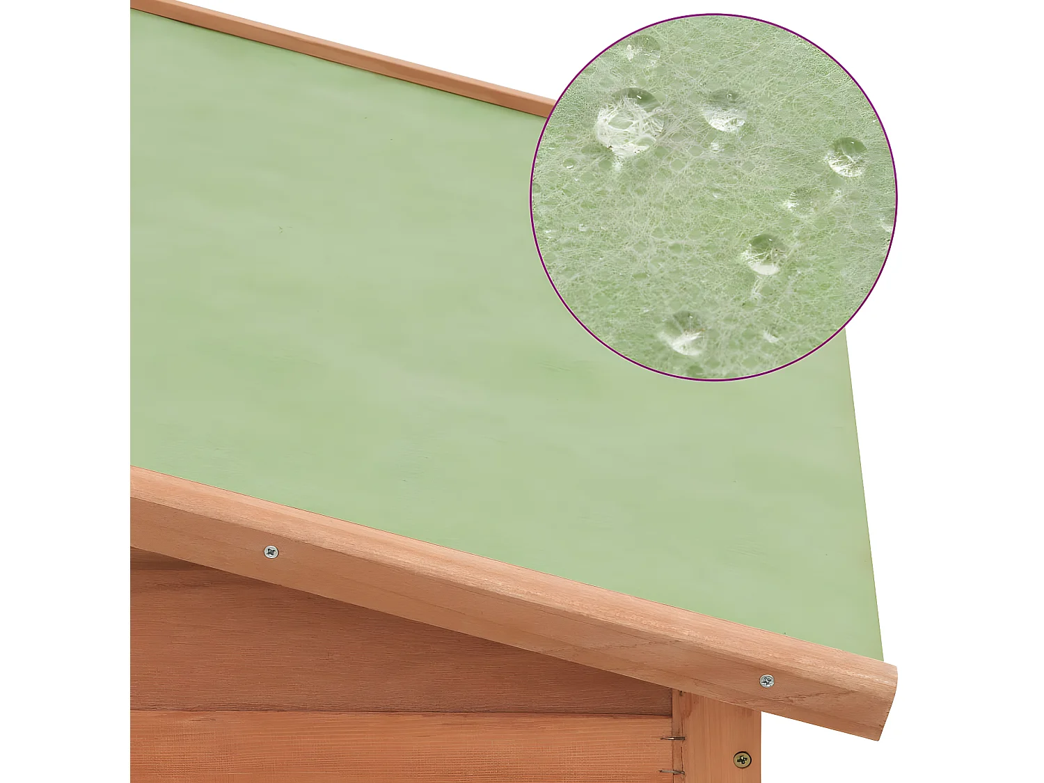 Galinheiro com caixa de nidificação madeira de abeto maciça PT163205