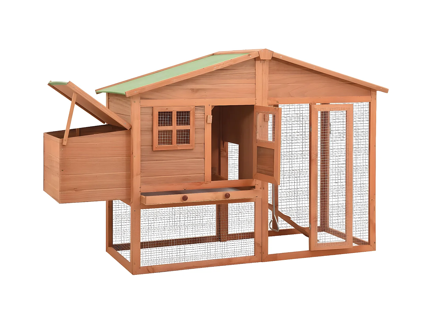 Poulailler avec nichoir Bois de sapin massif RG3Q52739