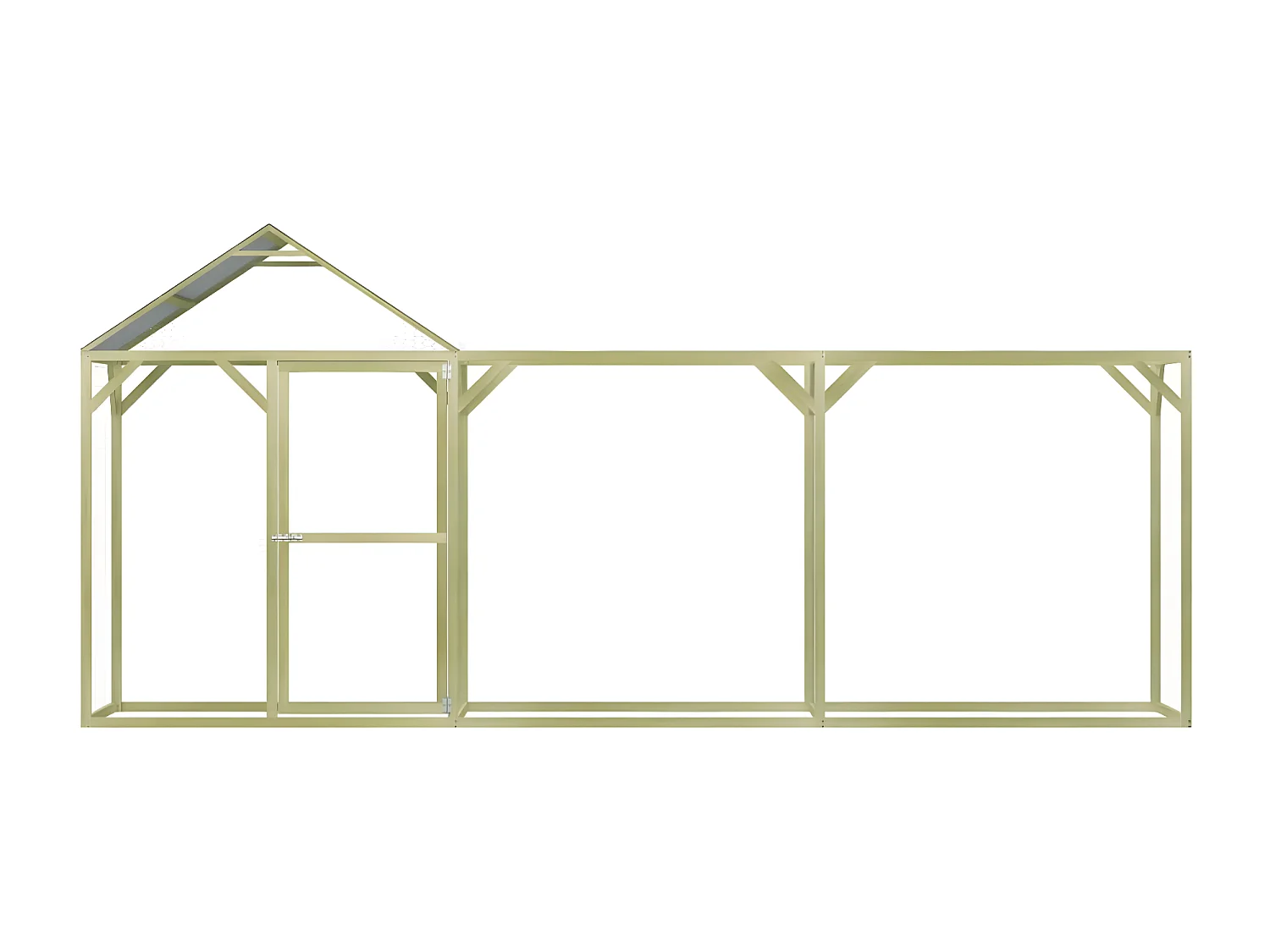 Galinheiro 4,5x1,5x2 m madeira de pinho impregnada PT980793