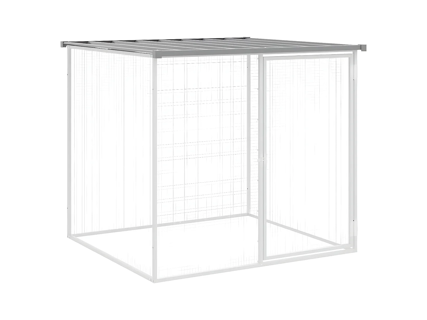 Poulailler avec toit gris clair 103x98x90 cm acier galvanisé RG3Q97533