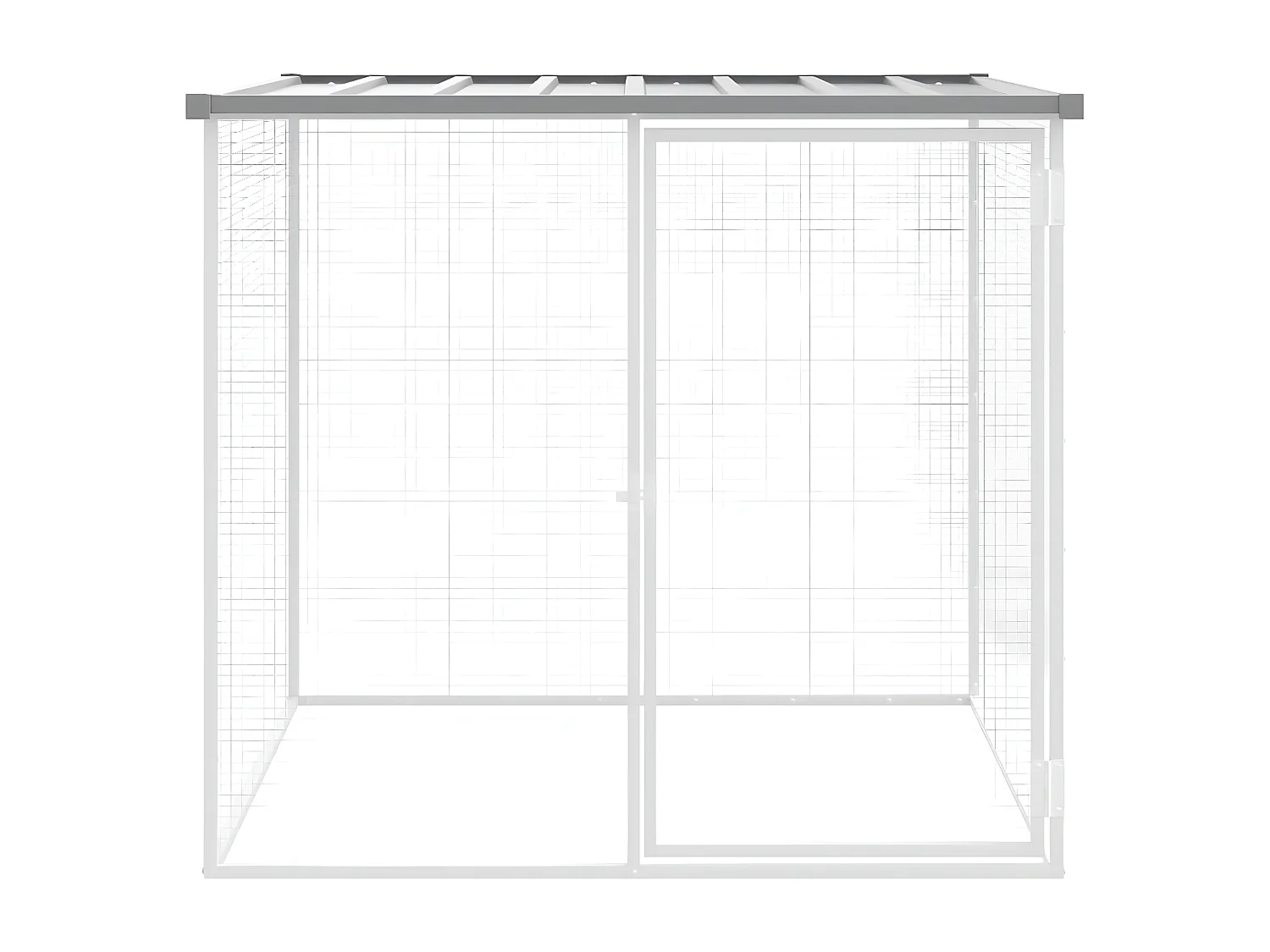 Poulailler avec toit gris clair 103x98x90 cm acier galvanisé RG3Q97533