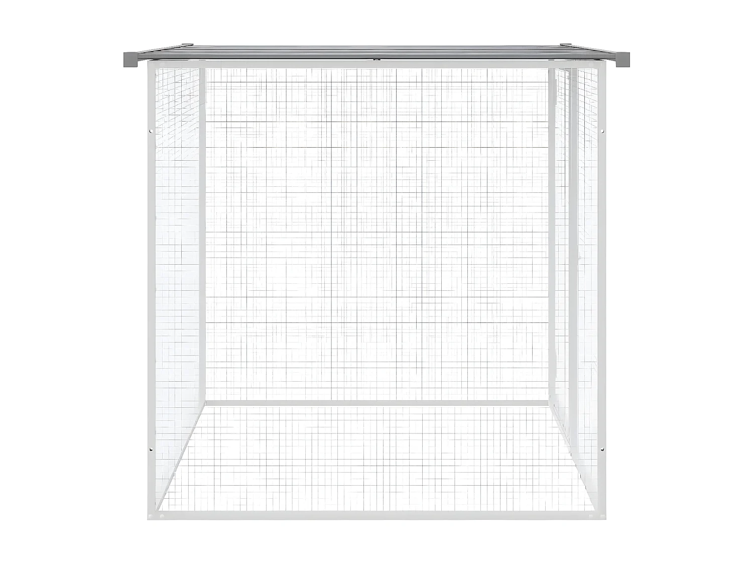 Poulailler avec toit gris clair 103x98x90 cm acier galvanisé RG3Q97533