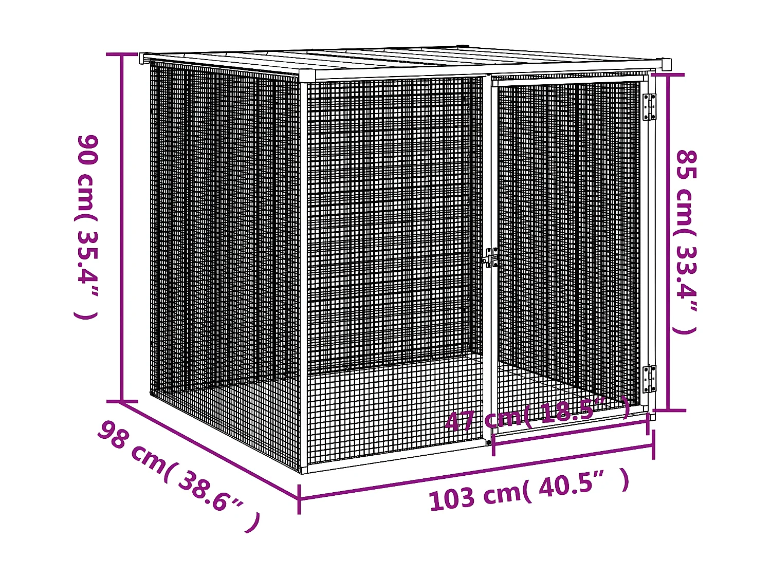 Poulailler avec toit gris clair 103x98x90 cm acier galvanisé RG3Q97533