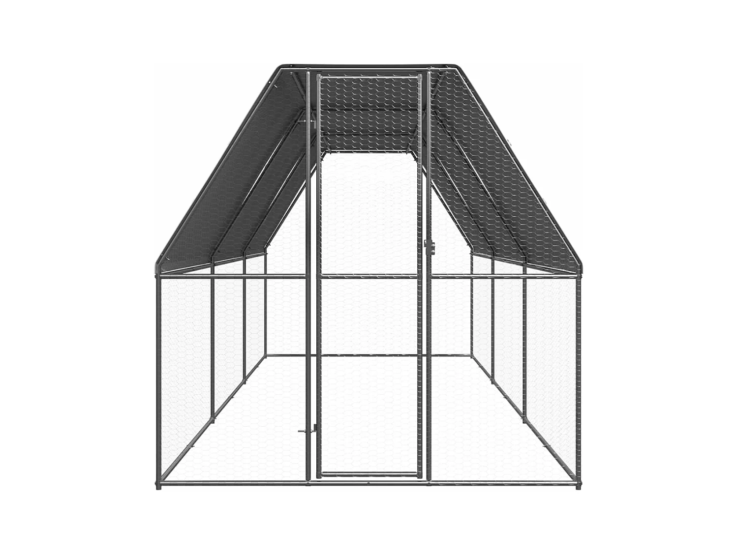 Poulailler d'extérieur 2x6x2 m Acier galvanisé RG3Q47188