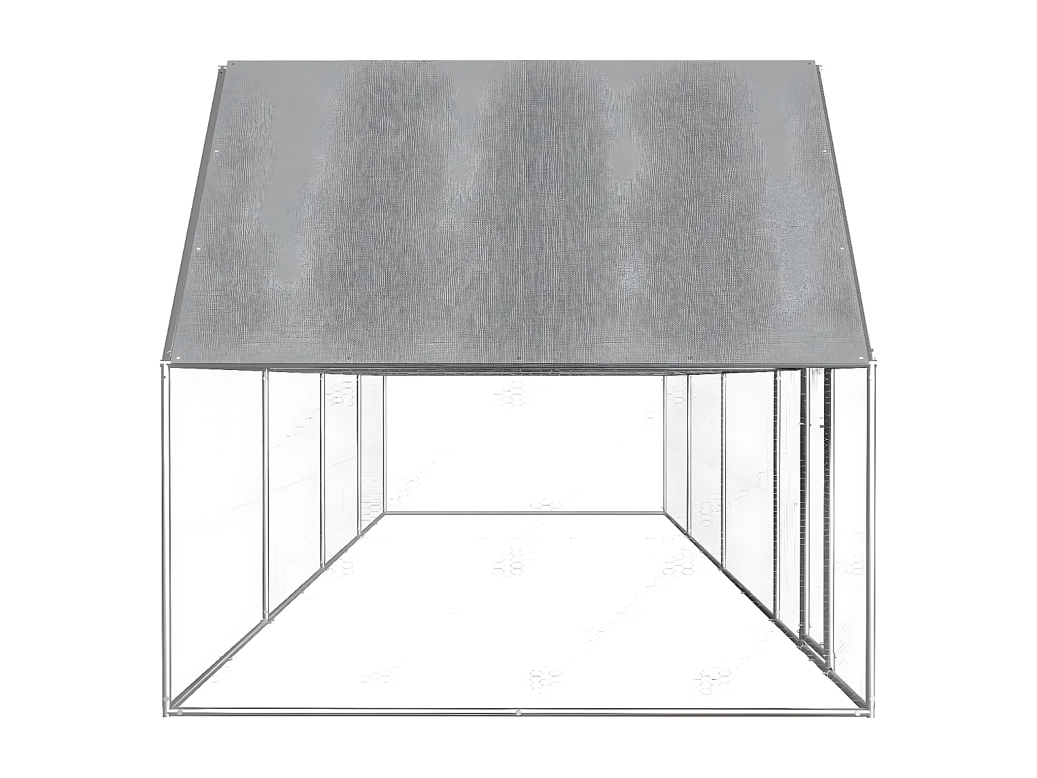 Galinheiro 8x2x2 m aço galvanizado PT161314