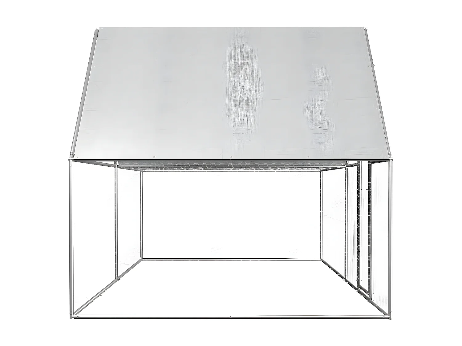 Gallinero acero galvanizado 4x2x2 m ES440933