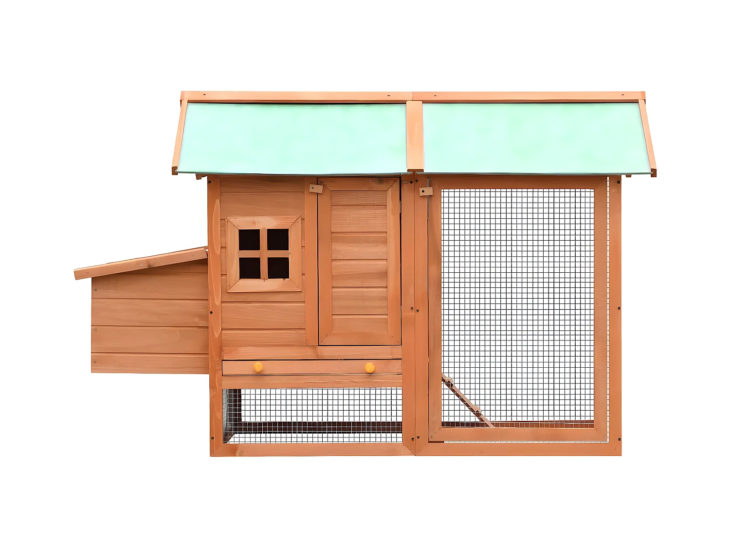 Poulailler Bois de pin massif et sapin 170x81x110 cm RG3Q59861