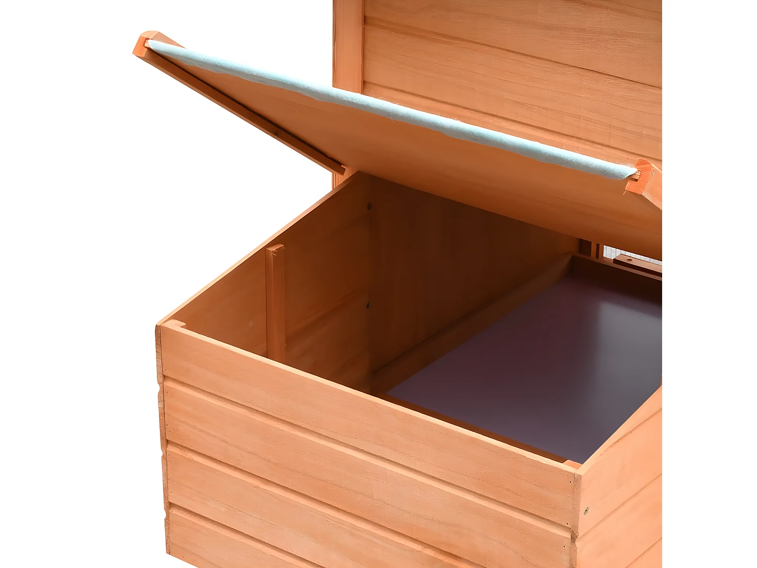 Galinheiro em madeira de pinho e abeto maciça 170x81x110 cm PT539581