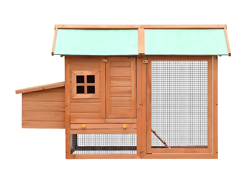 Poulailler Bois de pin massif et sapin 170x81x110 cm RG3Q59861