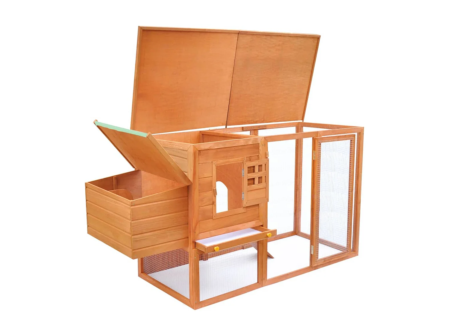 Gallinero de madera con 1 jaula para huevos ES753366