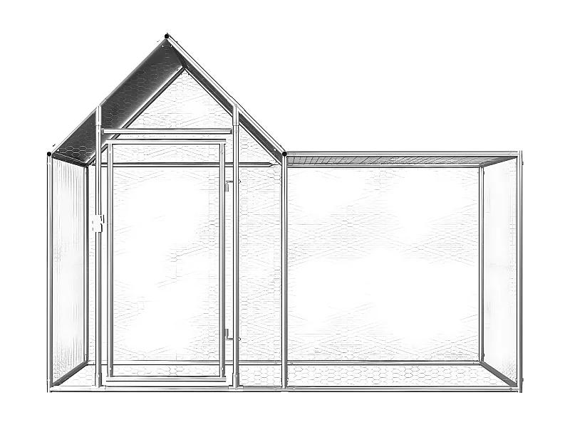 Galinheiro 2x1x1,5 m aço galvanizado PT697083