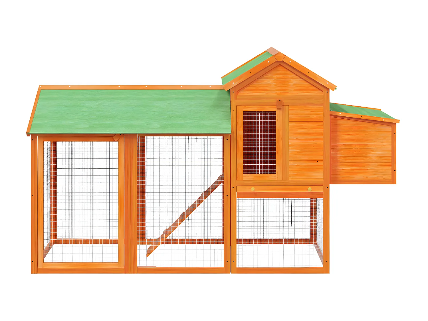 Galinheiro 193x65x117 cm madeira de pinho maciça castanho PT894494