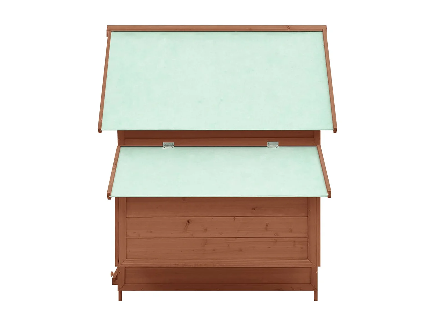 Gallinero madera maciza de abeto moca y blanco 152x96x110 cm ES443562