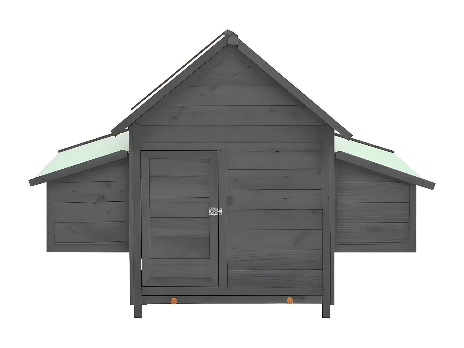 Galinheiro 152x96x110 cm abeto maciço cinzento e branco PT446340