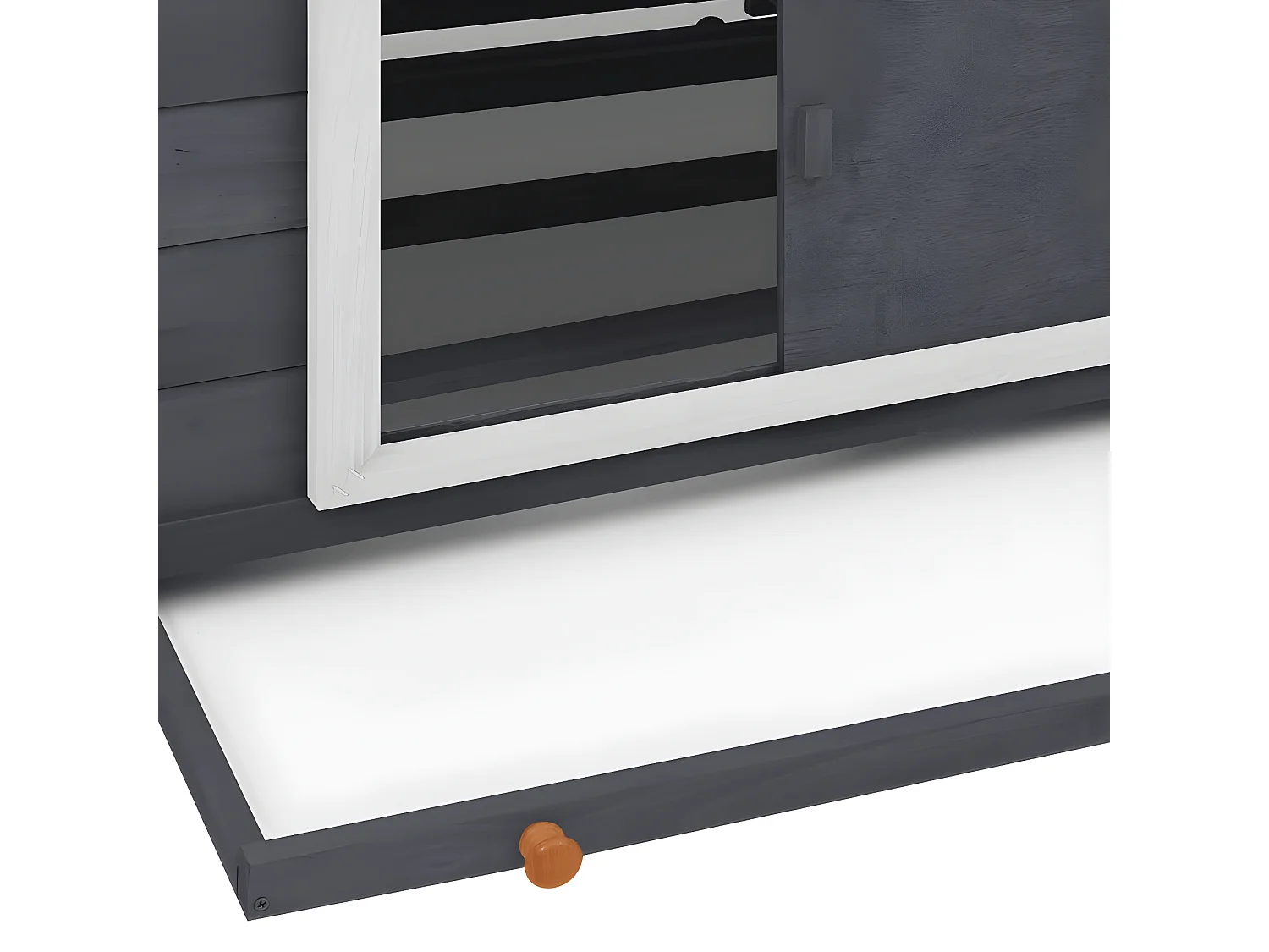 Galinheiro 152x96x110 cm abeto maciço cinzento e branco PT446340