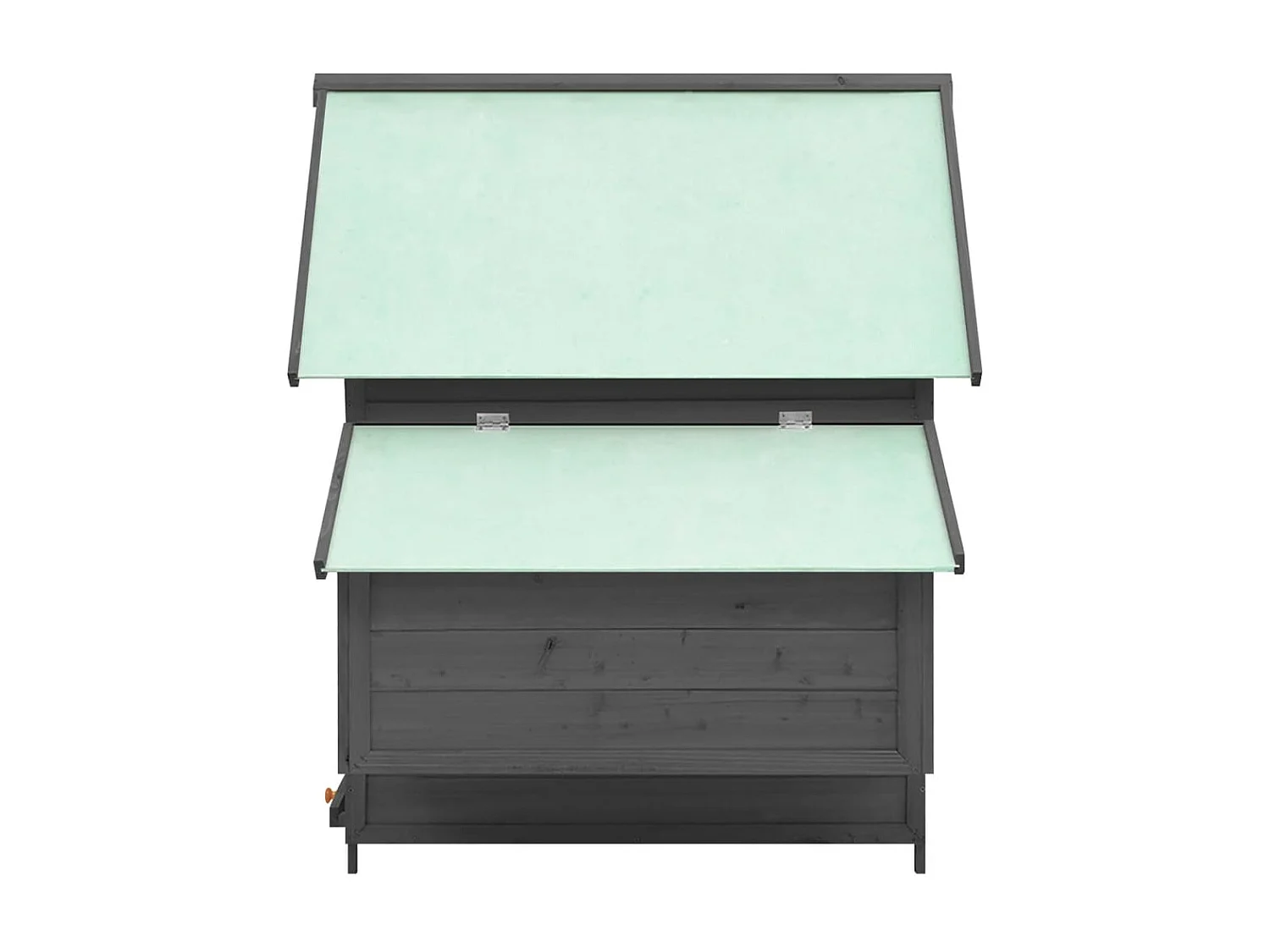 Gallinero madera maciza de abeto gris y blanco 152x96x110 cm ES973003