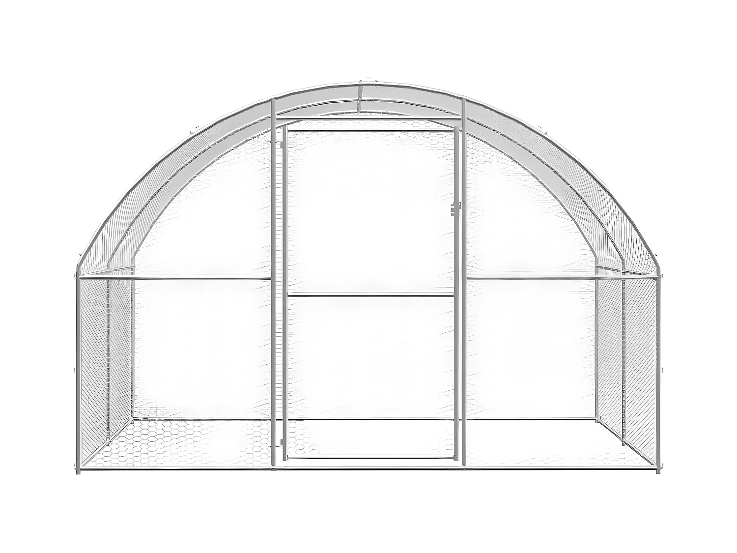 Poulailler d'extérieur 3x2x2 m Acier galvanisé RG3Q61425