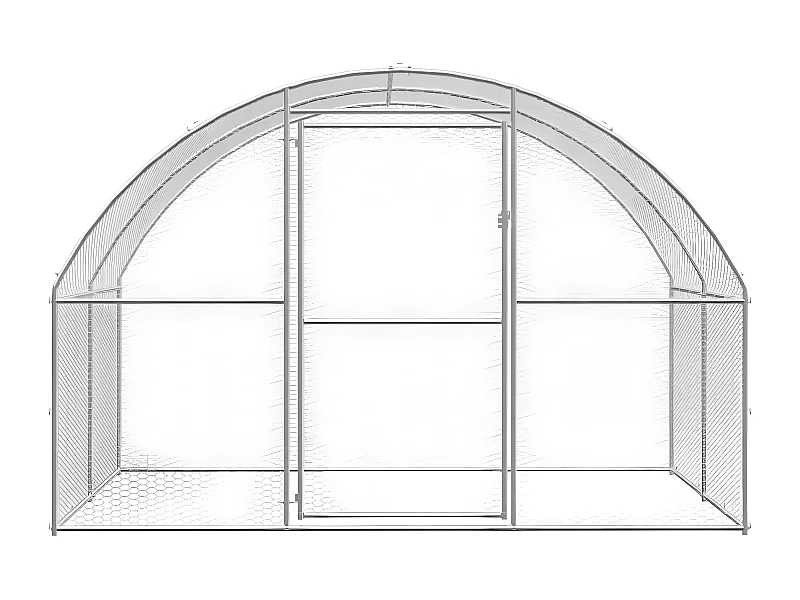 Poulailler d'extérieur 3x2x2 m Acier galvanisé RG3Q61425