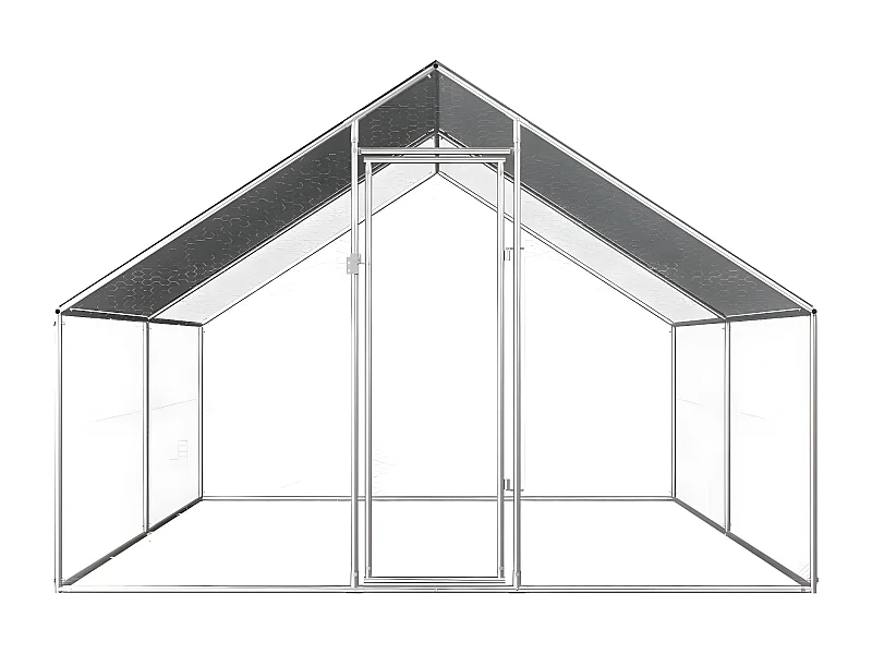 Poulailler d'extérieur 2,75 x 4 x 1,92 m Acier galvanisé RG3Q17354