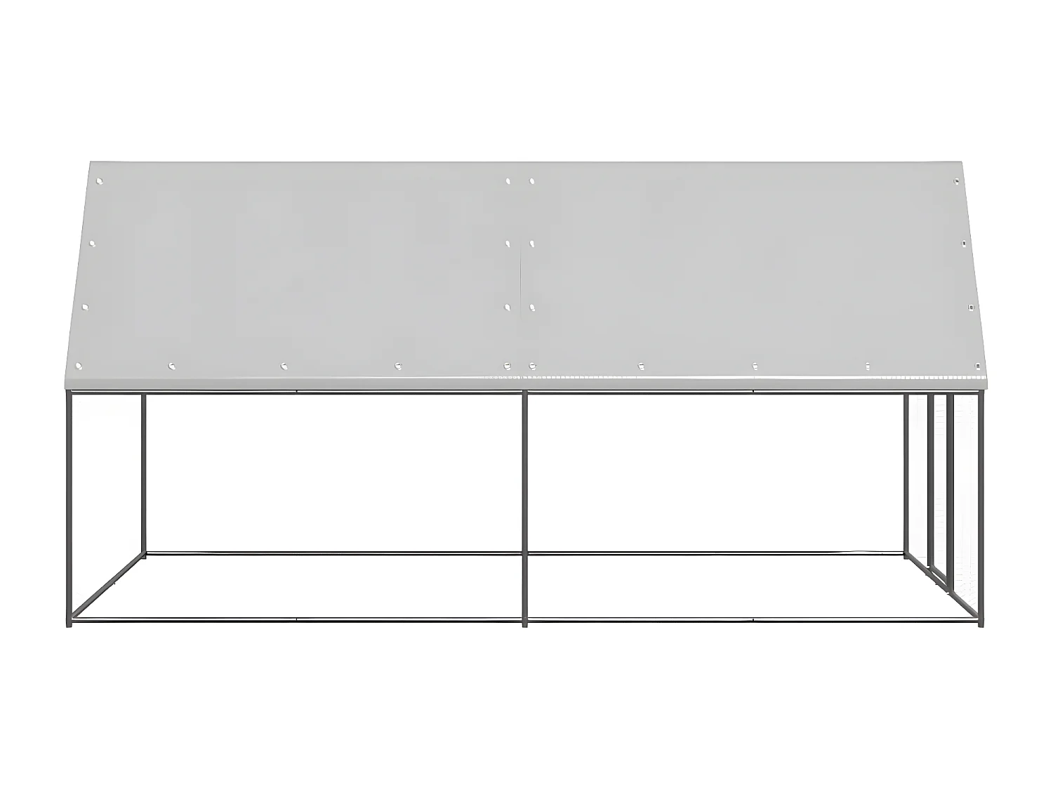 Galinheiro de exterior 2x4x2 m aço galvanizado PT526160