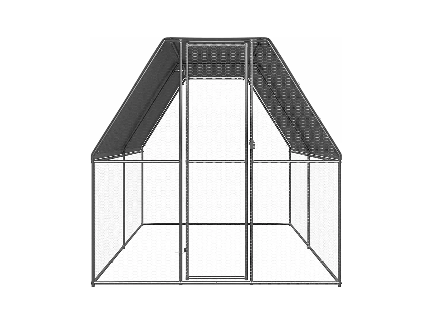 Poulailler d'extérieur 2x4x2 m Acier galvanisé RG3Q92393