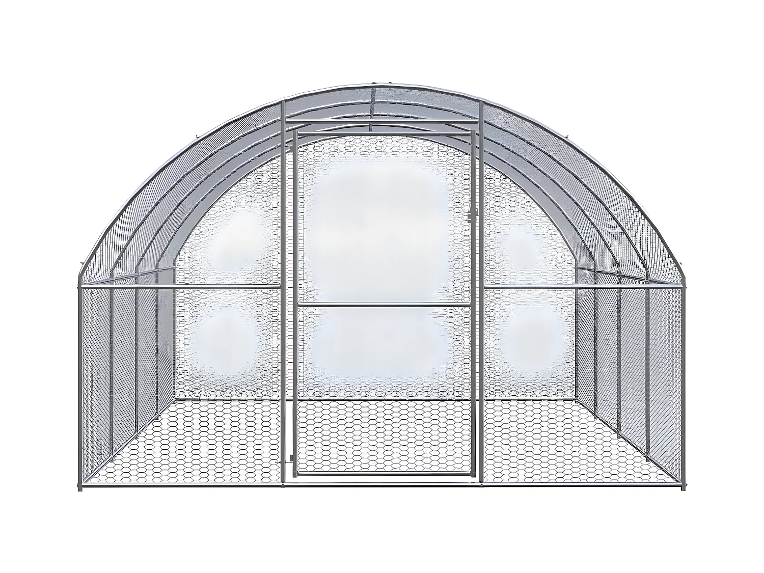 Poulailler d'extérieur 3x4x2 m Acier galvanisé RG3Q24880