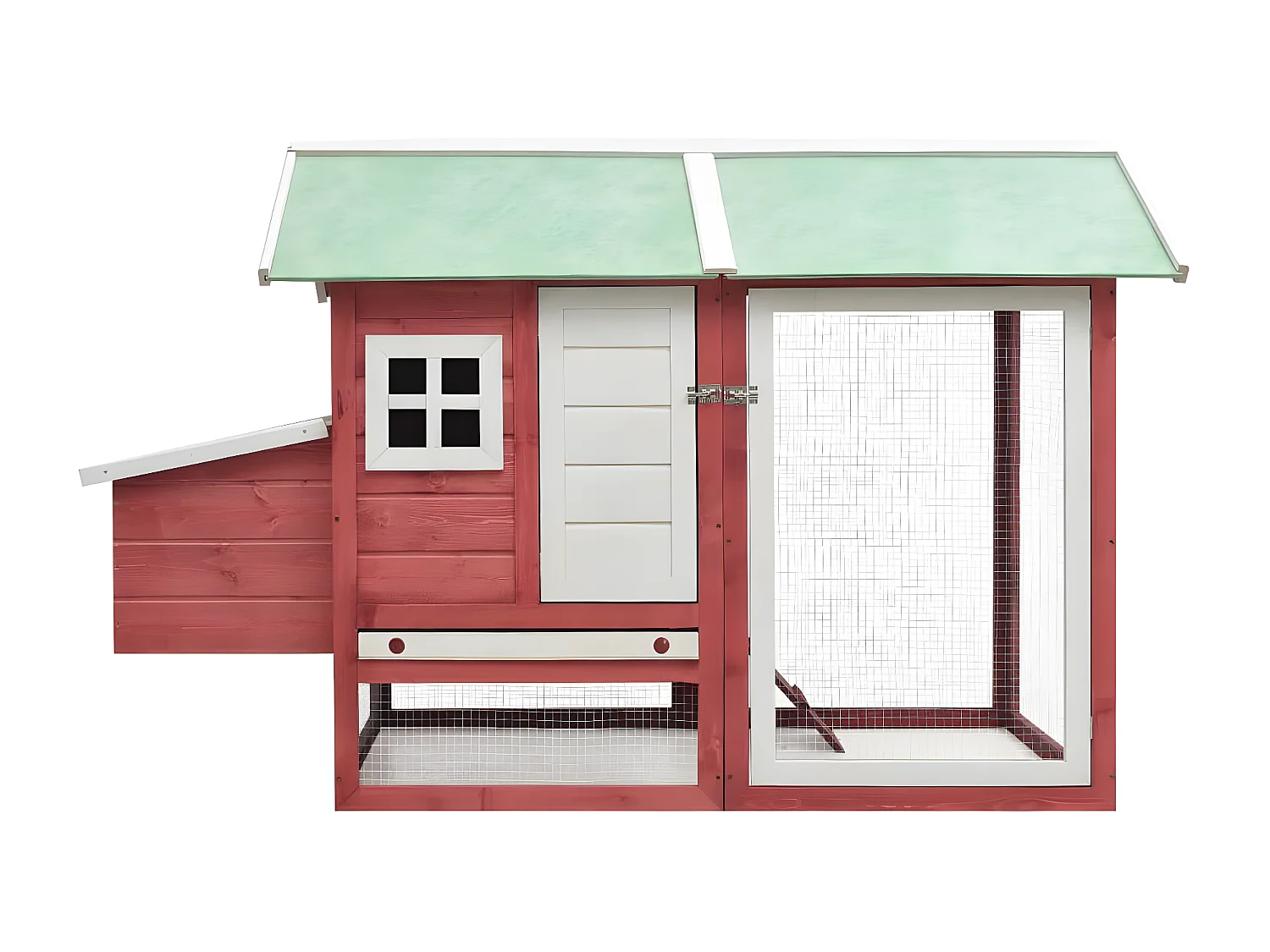 Poulailler Rouge 170x81x110 cm Bois de pin massif et sapin RG3Q89197