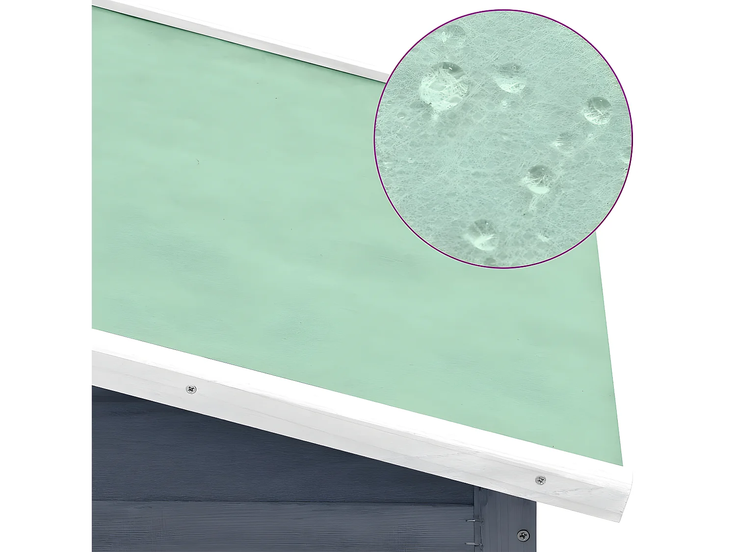 Poulailler avec nichoir Gris et blanc Bois de sapin massif RG3Q68715