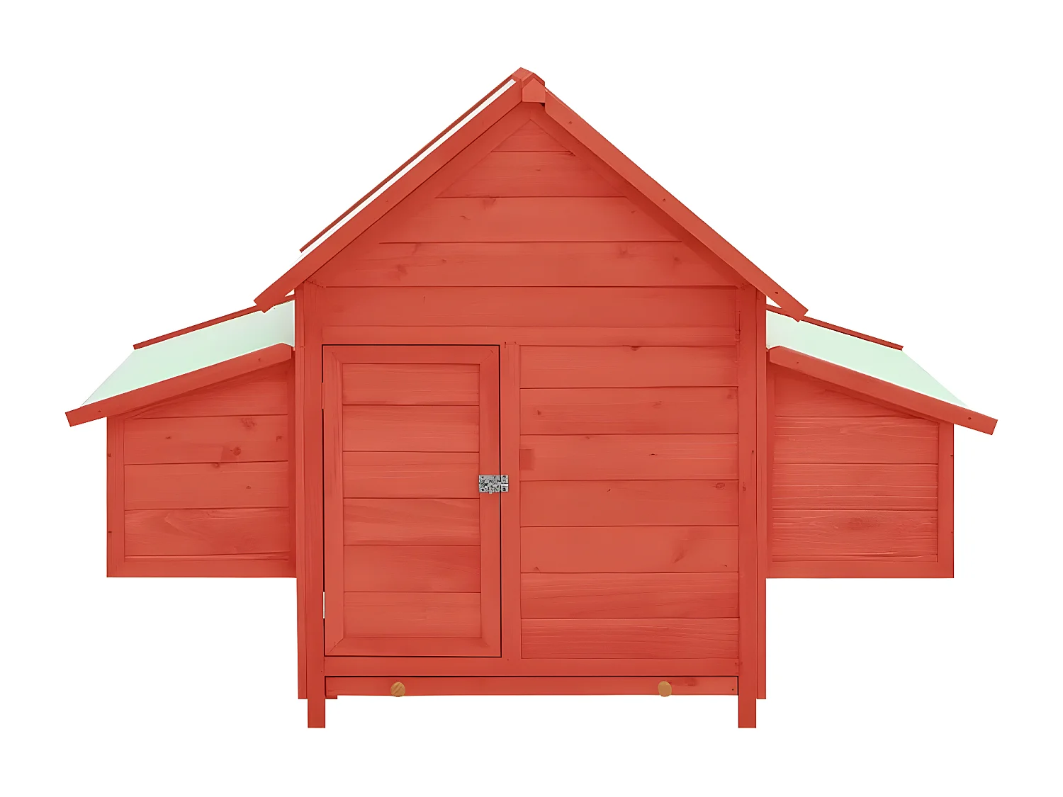 Galinheiro 152x96x110 cm abeto maciço vermelho e branco PT100812