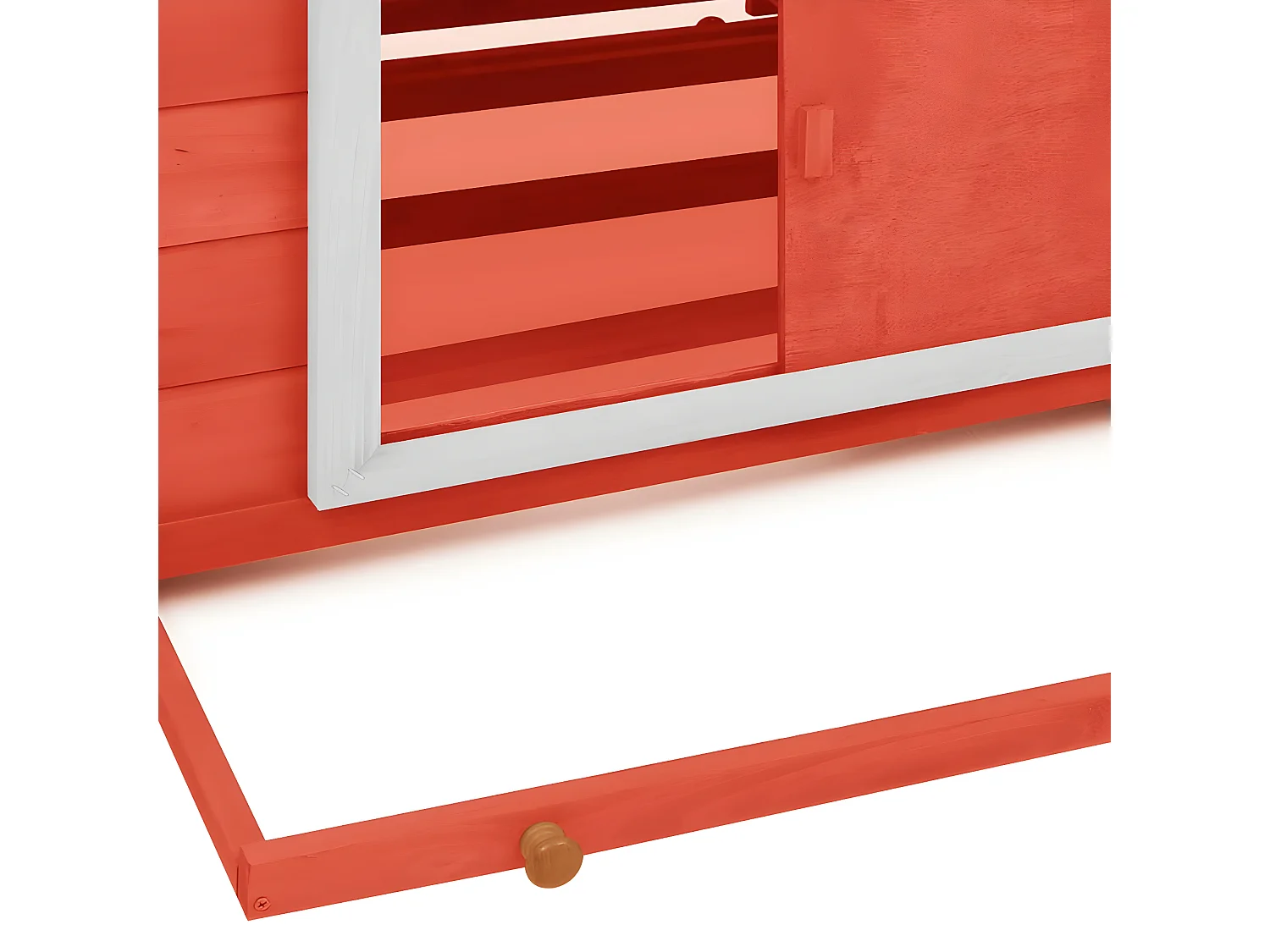 Galinheiro 152x96x110 cm abeto maciço vermelho e branco PT100812