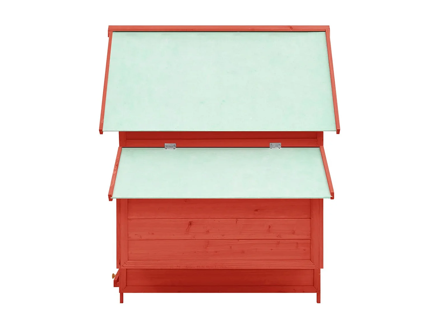 Poulailler Rouge et blanc 152x96x110 cm Bois de sapin massif RG3Q15749