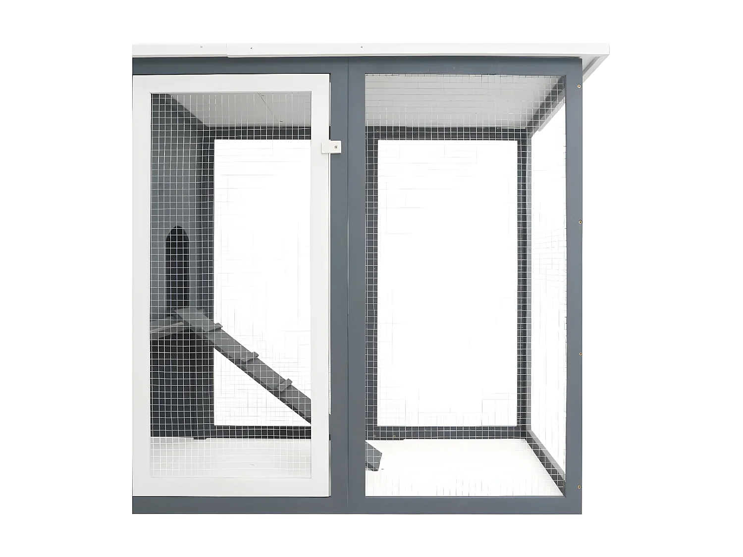 Galinheiro de exterior com gaiola para ovos madeira cinzento PT372727