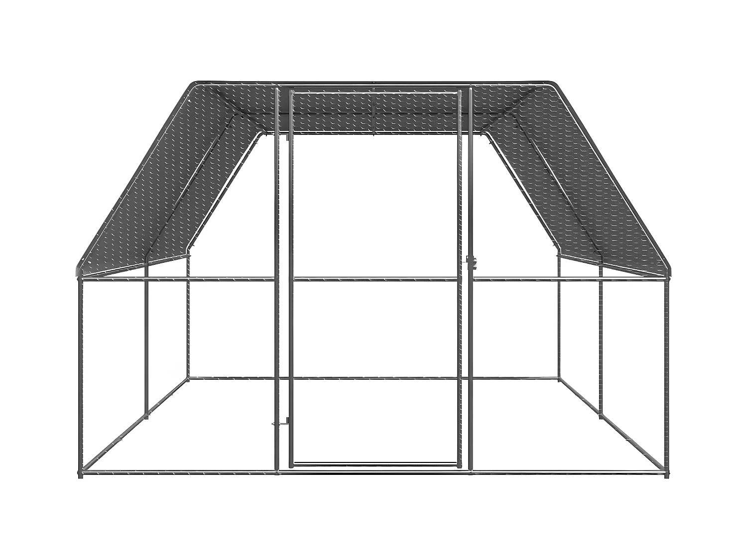 Poulailler d'extérieur 3x4x2 m Acier galvanisé RG3Q76907