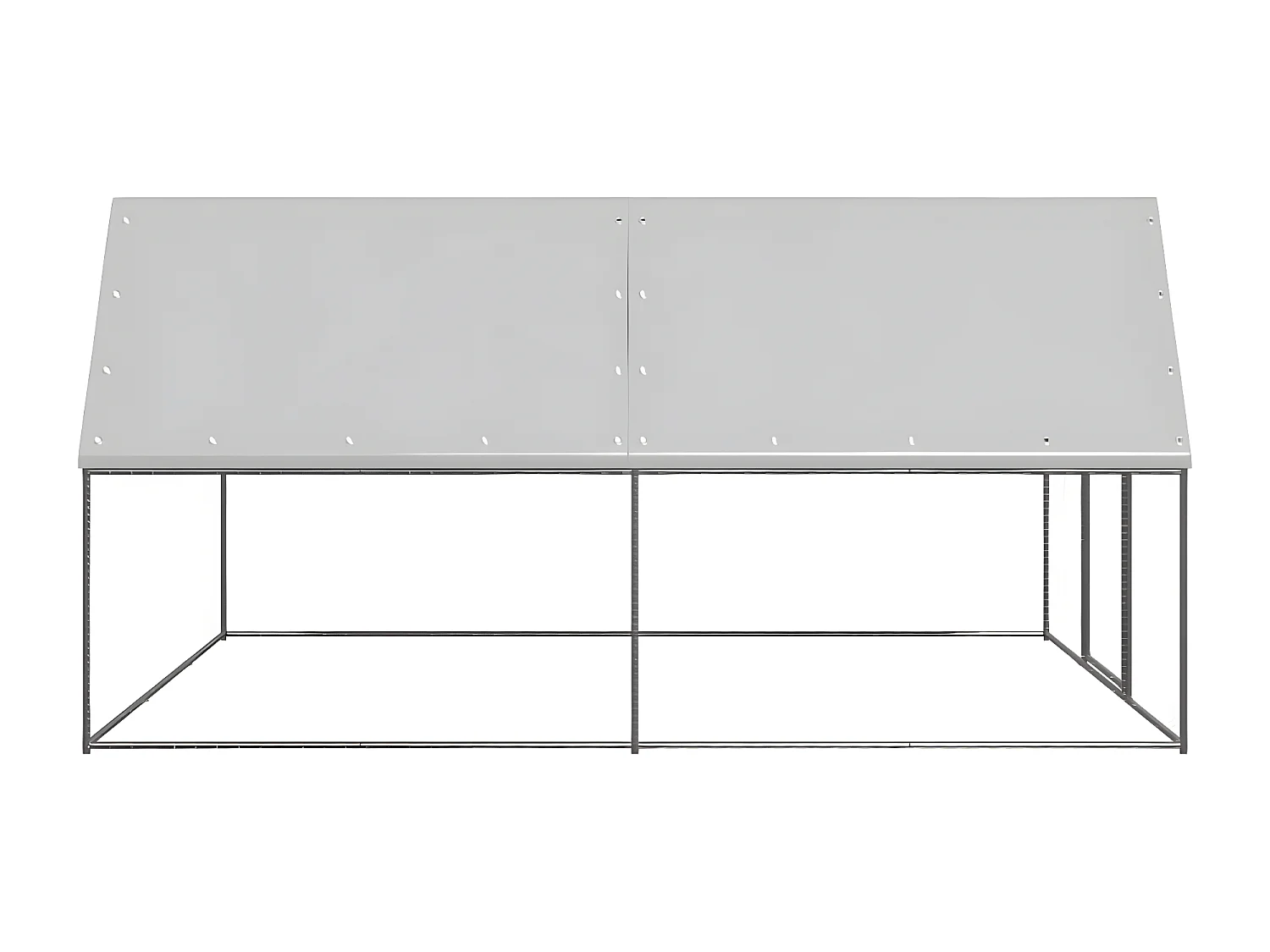 Galinheiro de exterior 3x4x2 m aço galvanizado PT378972