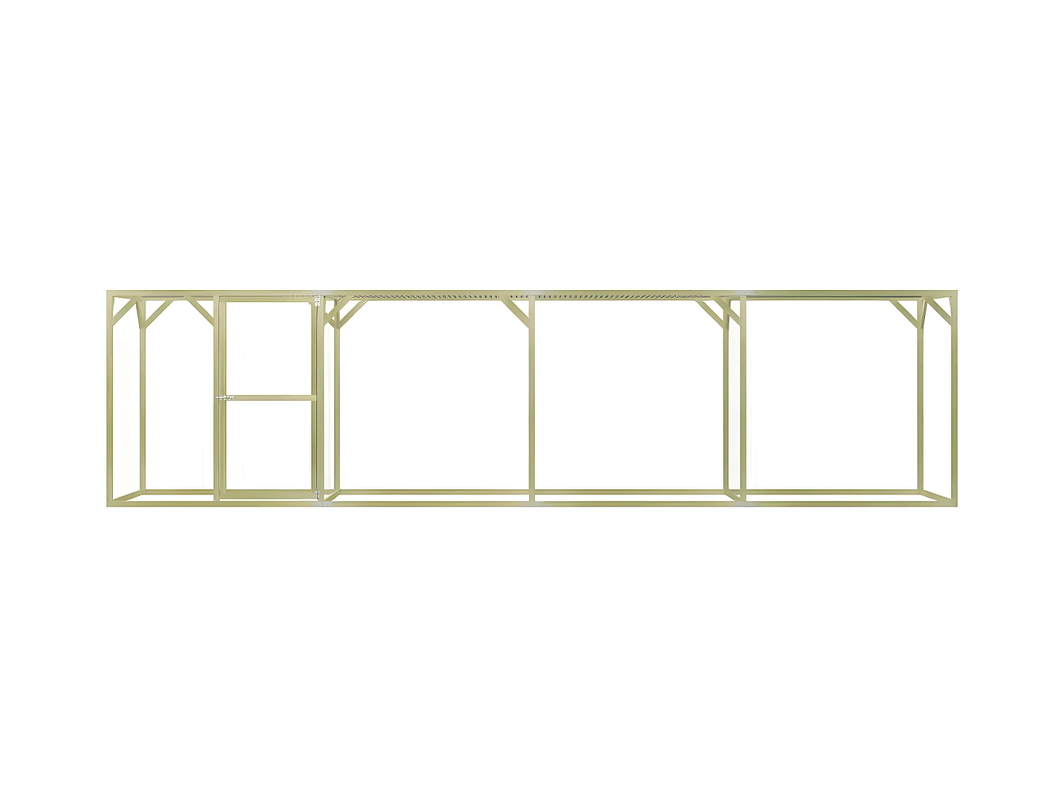 Poulailler 1,5x6x1,5 m Pinède imprégnée RG3Q46444