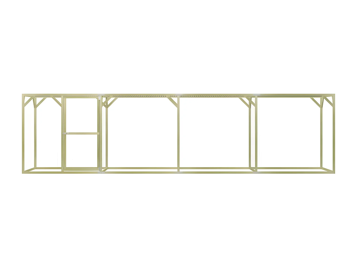 Poulailler 1,5x6x1,5 m Pinède imprégnée RG3Q46444