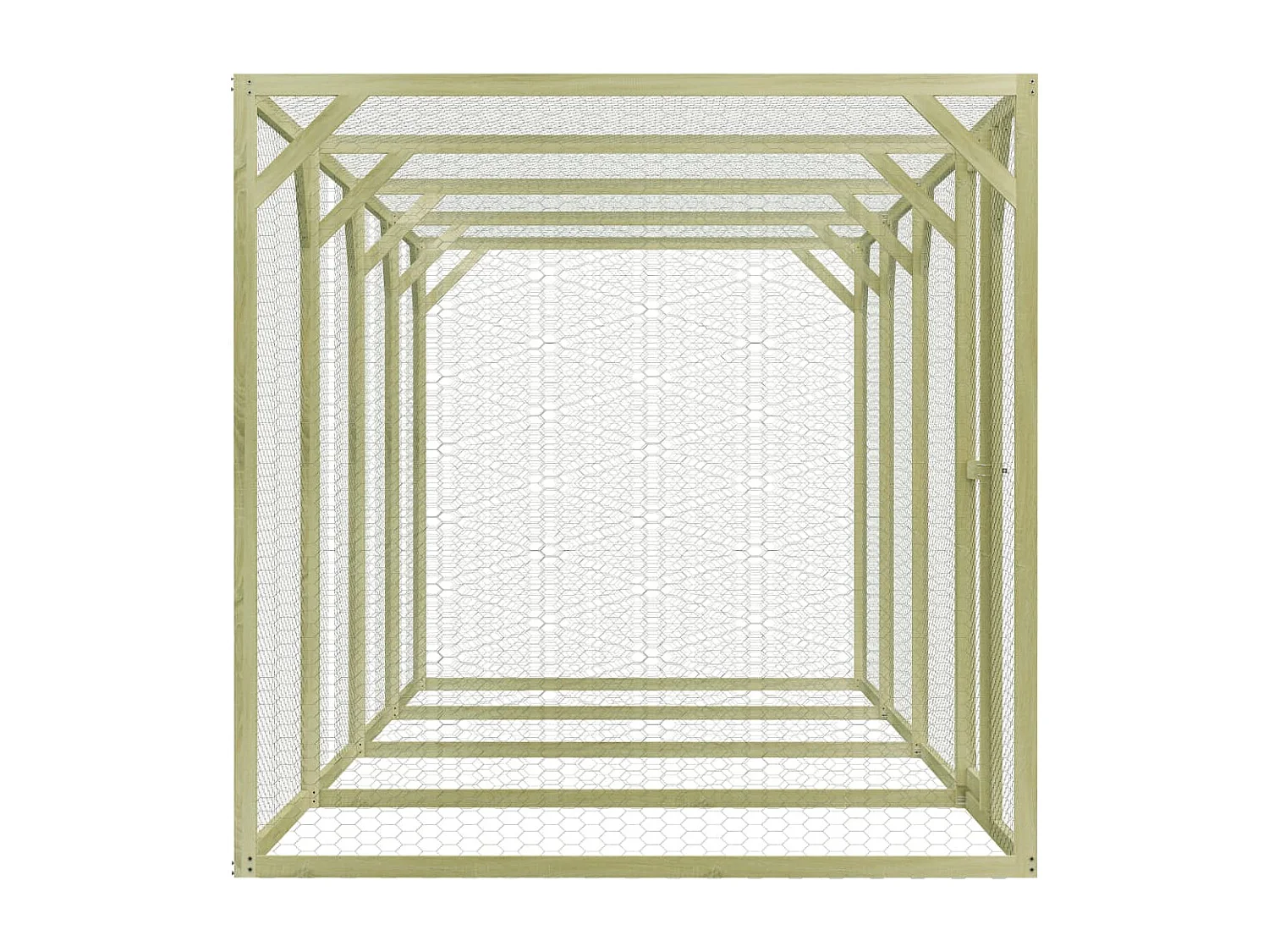 Poulailler 1,5x6x1,5 m Pinède imprégnée RG3Q46444