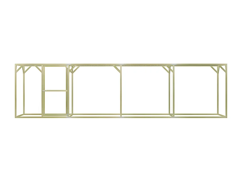 Poulailler 1,5x6x1,5 m Pinède imprégnée RG3Q46444