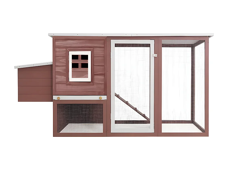 Galinheiro de exterior com gaiola para ovos madeira castanho PT749985