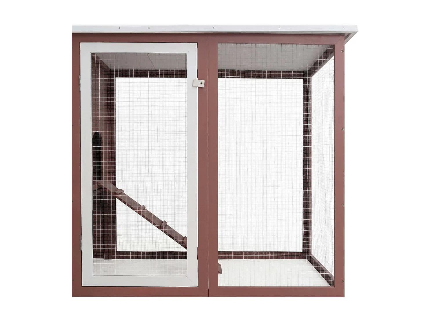 Galinheiro de exterior com gaiola para ovos madeira castanho PT749985