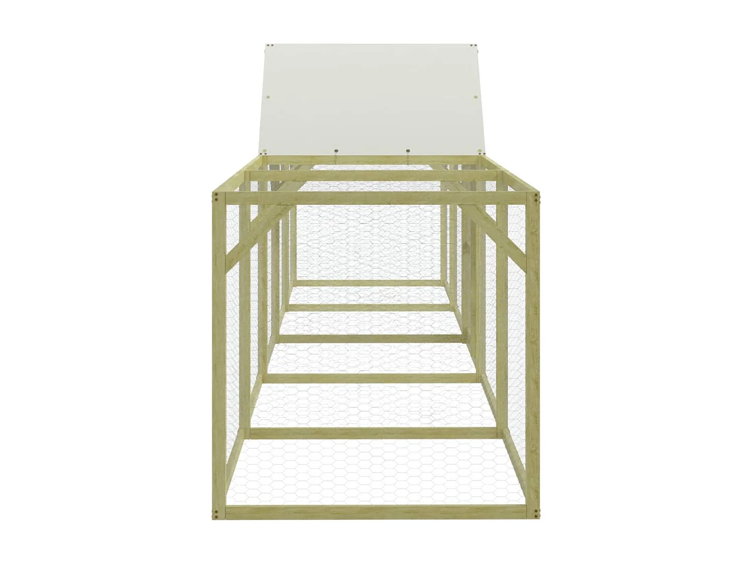 Gallinero madera maciza de pino impregnada 500x100x150 cm ES580784