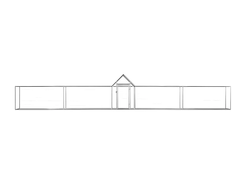Galinheiro 9x1x1,5 m aço galvanizado PT803766