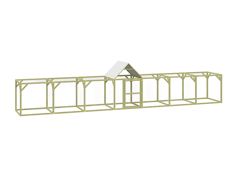 Poulailler 700x100x150 cm Bois de pin massif imprégné RG3Q48977
