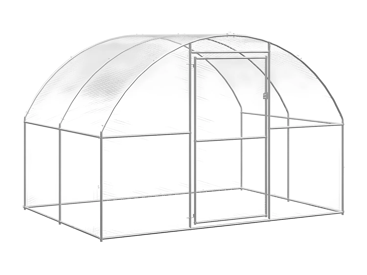 Galinheiro de exterior 3x2x2 m aço galvanizado PT295146