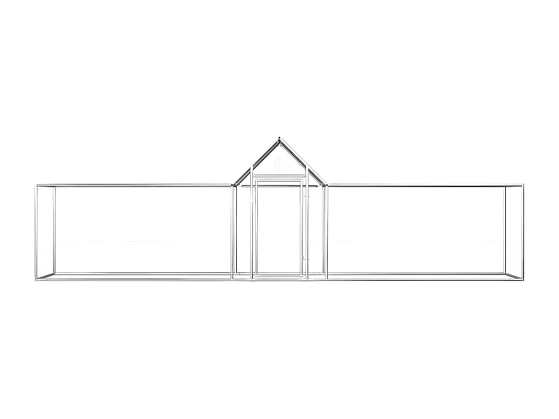 Galinheiro 5x1x1,5 m aço galvanizado PT606685