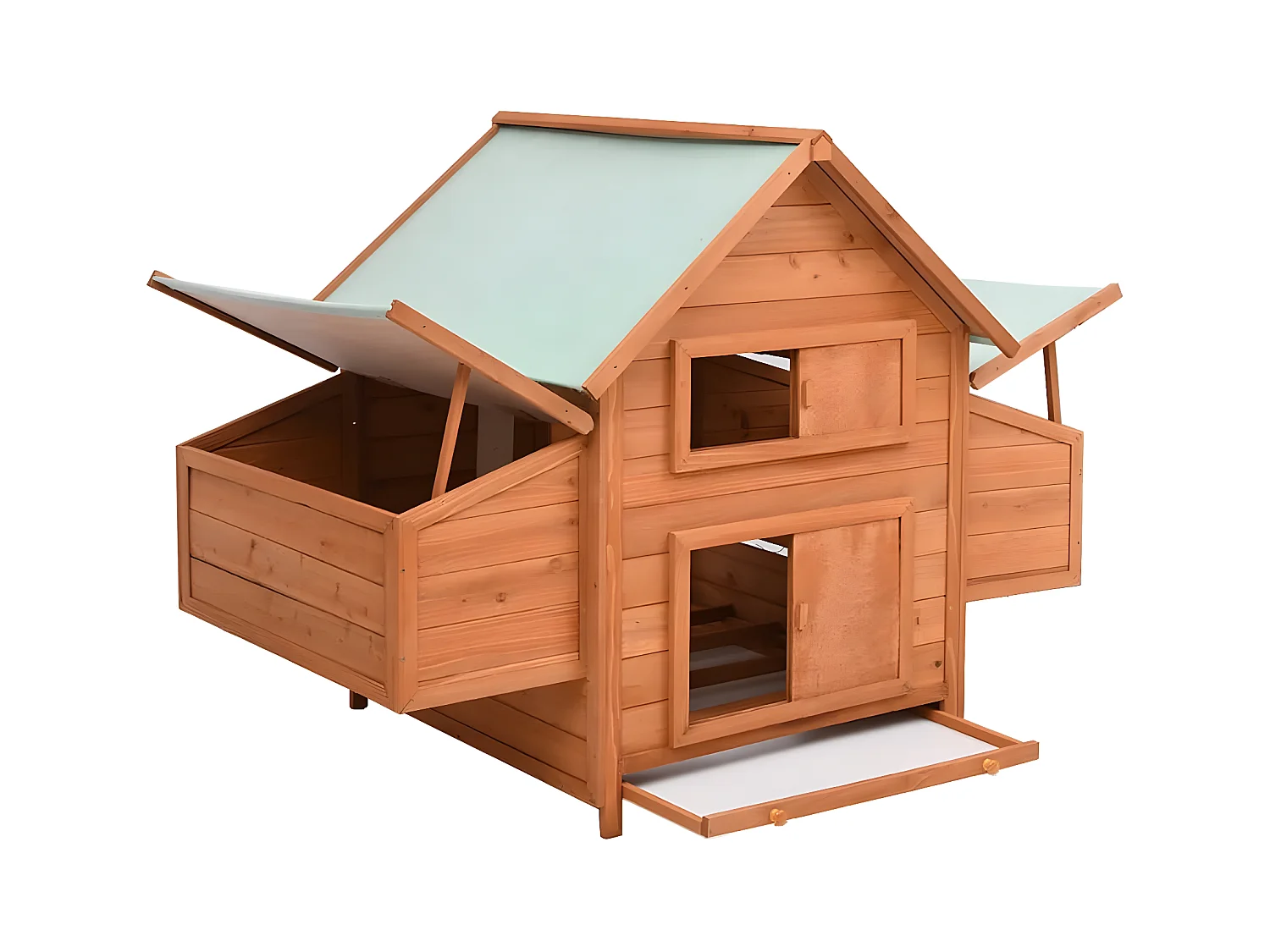 Poulailler 152x96x110 cm Bois de sapin massif RG3Q71951