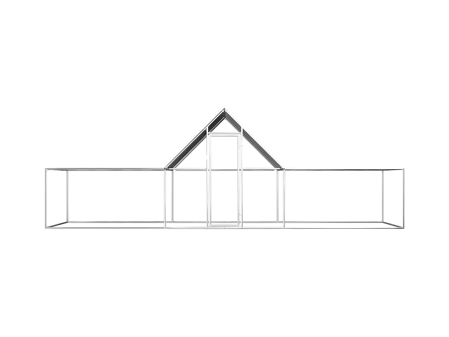 Poulailler 6 x 2 x 2 m Acier galvanisé RG3Q76545